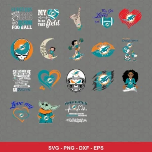 modern and playful Dolphins player SVG expressing team pride for Cricut and Silhouette