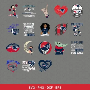 modern cartoon Patriots player SVG expressing team pride featuring patriots logo for Cricut and Silhouette