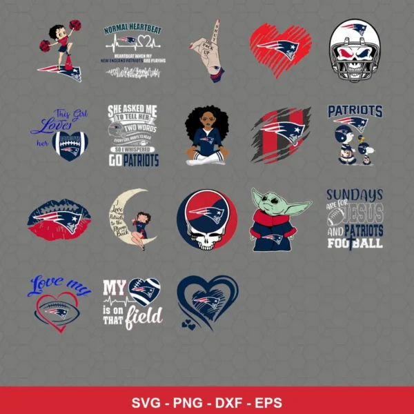modern cartoon Patriots player SVG expressing team pride featuring patriots logo for Cricut and Silhouette