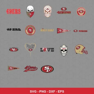 modern 49ers player SVG expressing team pride featuring 49ers logo for Cricut and Silhouette