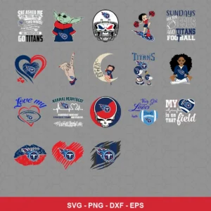 modern cartoon Titans player SVG expressing team pride featuring titans logo for Cricut and Silhouette