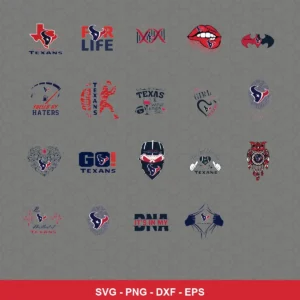 modern Texans player SVG expressing team pride featuring texans logo for Cricut and Silhouette