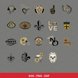 modern Saints player SVG expressing neutral for Cricut and Silhouette