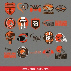 modern Browns player SVG expressing neutral featuring browns logo for Cricut and Silhouette