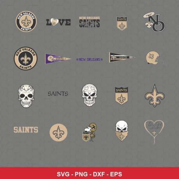 modern Saints player SVG expressing neutral featuring saints logo for Cricut and Silhouette