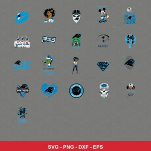 modern cartoon Panthers player SVG expressing team pride featuring panther logo for Cricut and Silhouette