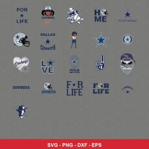 modern and playful Cowboys player SVG expressing team pride for Cricut and Silhouette
