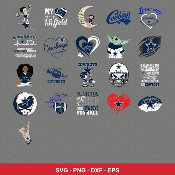modern Cowboys player SVG expressing team pride featuring cowboys logo for Cricut and Silhouette