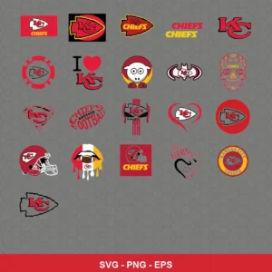 modern Chiefs player SVG expressing team pride for Cricut and Silhouette