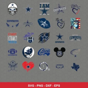 modern cartoon Cowboys player SVG expressing team pride for Cricut and Silhouette