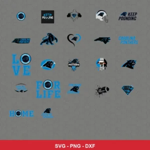 modern Panthers player SVG expressing team pride featuring panther logo for Cricut and Silhouette