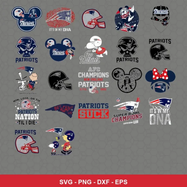 modern cartoon Patriots player SVG expressing team pride featuring patriots logo for Cricut and Silhouette