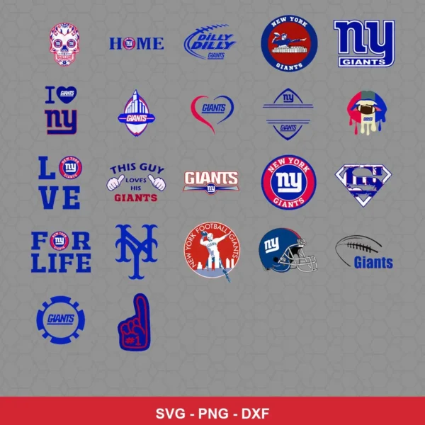 modern Giants player SVG expressing none featuring logos for Cricut and Silhouette