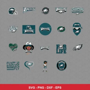 modern Eagles player SVG expressing team pride featuring eagles logo for Cricut and Silhouette
