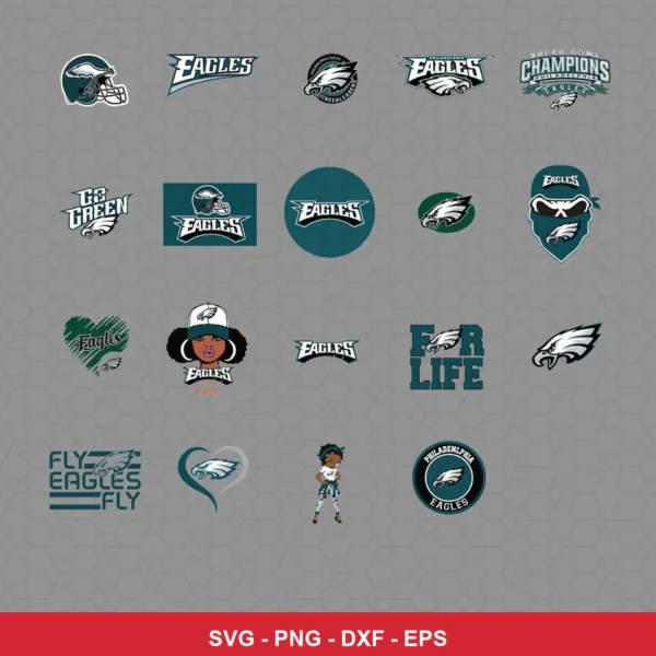 modern Eagles player SVG expressing team pride featuring eagles logo for Cricut and Silhouette