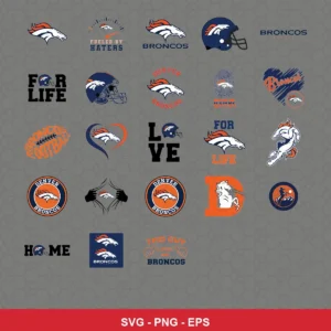 modern Broncos player SVG expressing team pride featuring broncos logo for Cricut and Silhouette