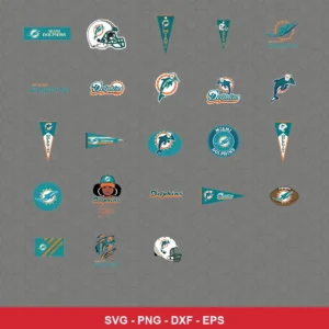 modern Dolphins player SVG expressing team pride featuring dolphins logo for Cricut and Silhouette