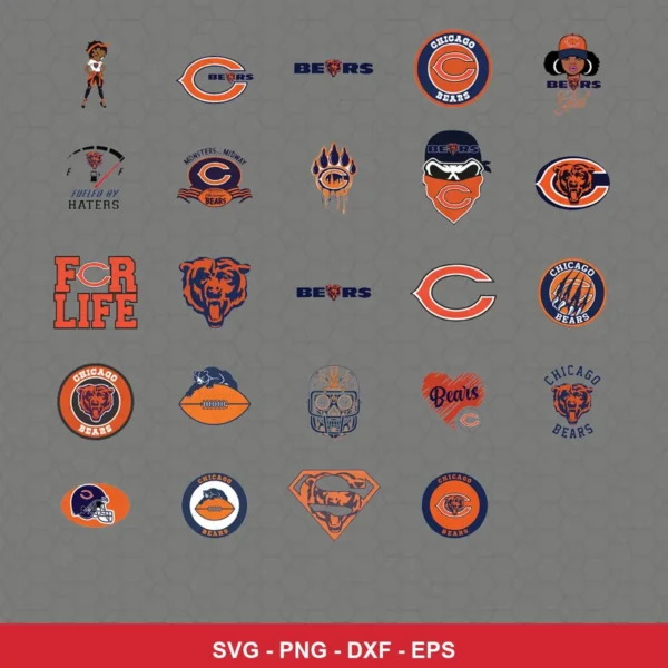 modern cartoon Bears player SVG expressing team pride featuring bears logo for Cricut and Silhouette