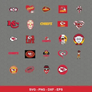 modern Chiefs player SVG expressing team pride for Cricut and Silhouette