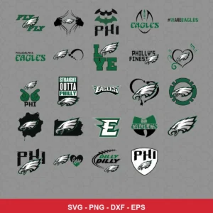 modern Eagles player SVG expressing team pride featuring eagles logo for Cricut and Silhouette