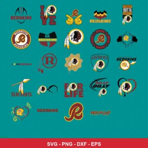 vintage Commanders player SVG expressing none featuring team logos for Cricut and Silhouette