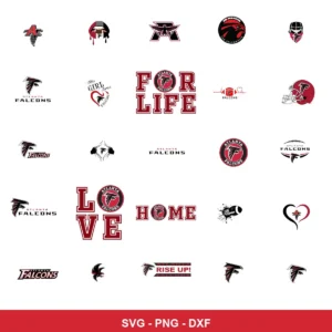 modern, clean, and logo-centric with minimal cartoon elements Falcons player SVG for Cricut and Silhouette