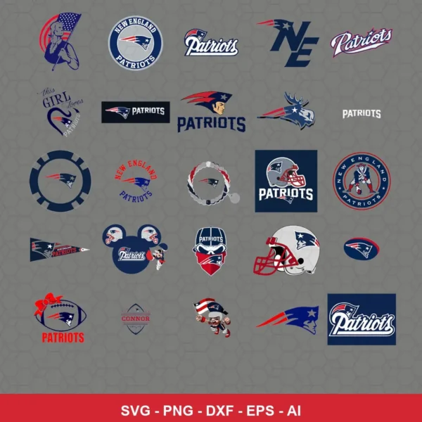 modern and playful Patriots player SVG expressing team pride featuring patriots logo for Cricut and Silhouette