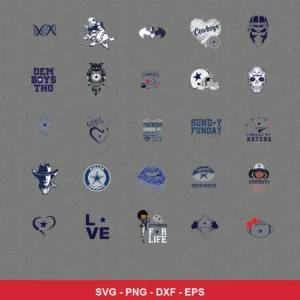 modern cartoon Cowboys player SVG expressing team pride for Cricut and Silhouette