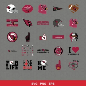 modern and playful Cardinals player SVG expressing team pride featuring cardinals logo for Cricut and Silhouette