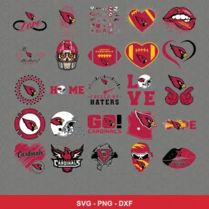 modern and playful Cardinals player SVG expressing team pride featuring cardinals logo for Cricut and Silhouette