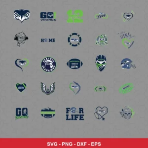 modern and playful Seahawks player SVG expressing team pride for Cricut and Silhouette