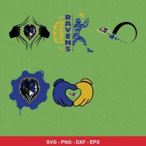 modern Ravens player SVG expressing team pride featuring ravens logo for Cricut and Silhouette