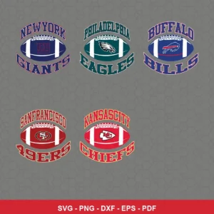 modern Bills player SVG expressing neutral featuring team logos for Cricut and Silhouette