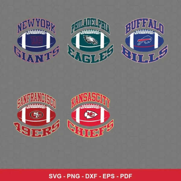 modern Bills player SVG expressing neutral featuring team logos for Cricut and Silhouette