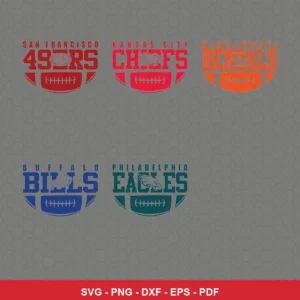 modern Bills player SVG expressing neutral featuring team logos for Cricut and Silhouette