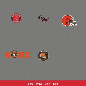 modern Browns player SVG expressing neutral for Cricut and Silhouette