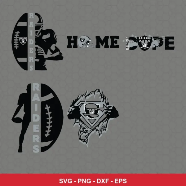 modern and bold Raiders player SVG expressing team pride featuring football for Cricut and Silhouette