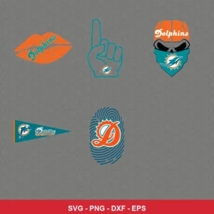 modern Dolphins player SVG expressing team pride featuring dolphins logo for Cricut and Silhouette