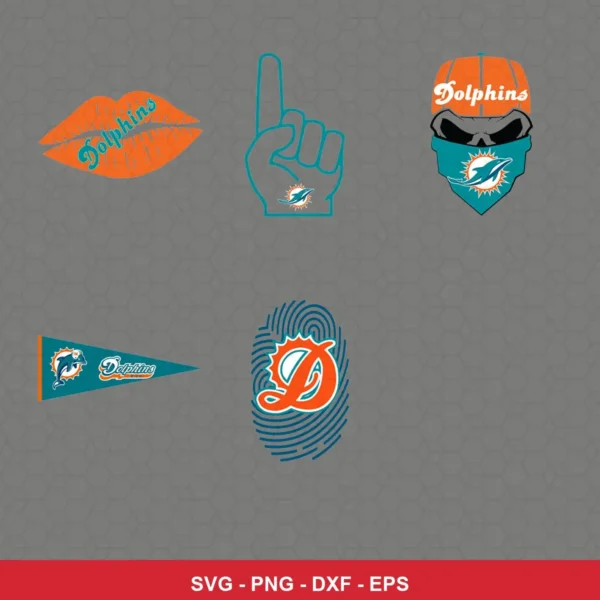 modern Dolphins player SVG expressing team pride featuring dolphins logo for Cricut and Silhouette