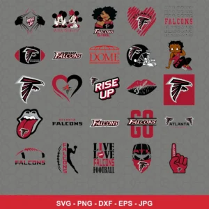 modern Falcons player SVG expressing team pride featuring falcons logo for Cricut and Silhouette