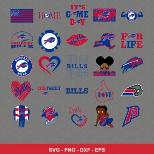 modern, playful Bills player SVG expressing team pride for Cricut and Silhouette