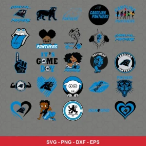 modern cartoon Panthers player SVG expressing team pride for Cricut and Silhouette