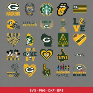cartoon Packers player SVG expressing team spirit featuring packers helmet for Cricut and Silhouette