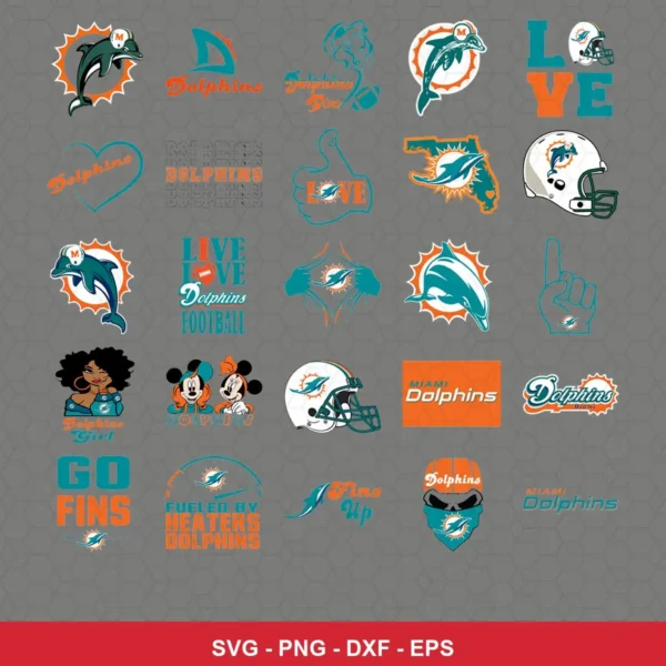 modern cartoon Dolphins player SVG expressing team pride featuring dolphins logo for Cricut and Silhouette