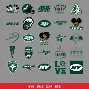 modern cartoon Jets player SVG expressing team pride featuring jets logo for Cricut and Silhouette