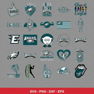 modern Eagles player SVG expressing team pride featuring eagles logo for Cricut and Silhouette