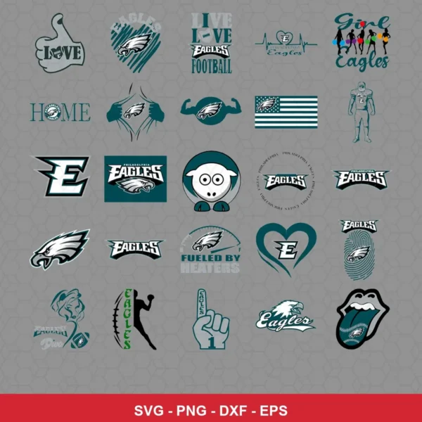 modern Eagles player SVG expressing team pride featuring eagles logo for Cricut and Silhouette