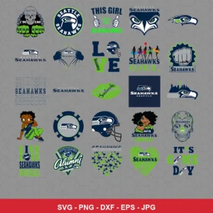 modern Seahawks player SVG expressing team pride featuring seahawks logo for Cricut and Silhouette