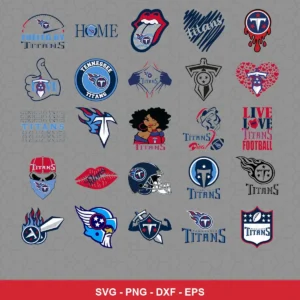 modern and playful Titans player SVG expressing team pride featuring titans logo for Cricut and Silhouette