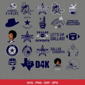 modern Cowboys player SVG expressing team pride for Cricut and Silhouette